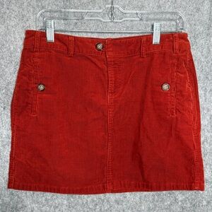 Banana Republic Corduroy Mini Skirt in Rust Orange- Sz‎ 4